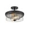 Z-Lite Bohin 2 Light Semi Flush Mount, Matte Black And Clear Seedy 464SF-MB - alternate 1
